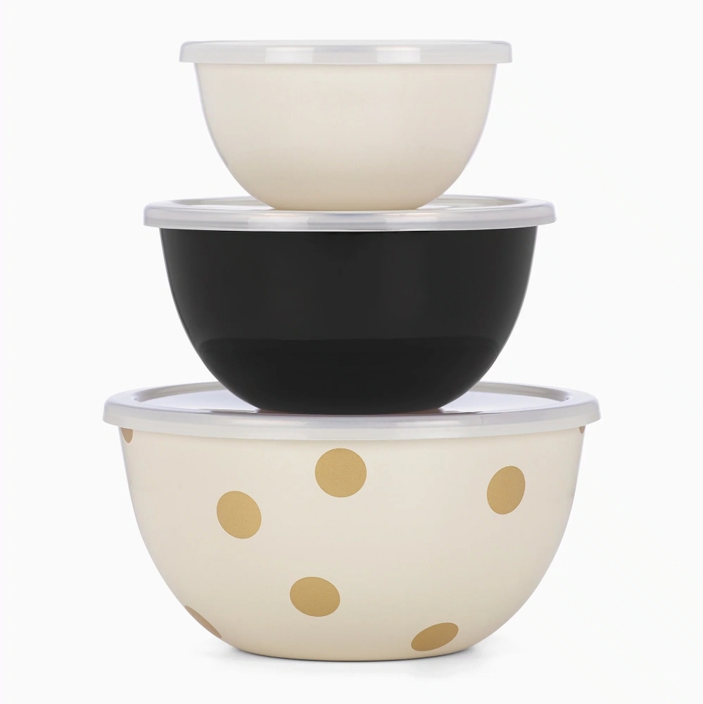 KATE SPADE set of 3 serve and store bowls